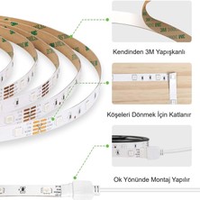 Hymark Tuya Smart Akıllı Şerit LED Bluetooth 5 Metre Rgb 16 Milyon Renk Wifi Kumandalı