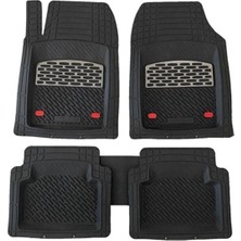 Sare Tuning Honda Jazz 2008-2015 Araca Uyumlu Krom Karbon Derin Havuzlu Siyah Oto Paspas Takımı