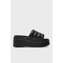 Tommy Jeans Logol Dolgulu Platform Sandalet Bayan Sandalet EN0EN02455 Bds