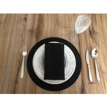 Trend Yuvam Ev Tekstil Ürünleri Siyah Supla 33 cm (6 Adet) (Mdf Dahil)