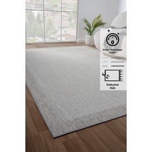 Konfor Sisalux 3093 Krem Jüt Tabanlı Modern Dokuma Kilim Sisal Hasır Halı80x150