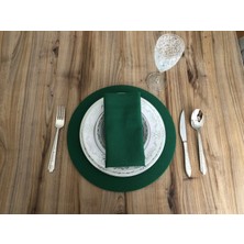 Trend Yuvam Ev Tekstil Ürünleri Yaprak Yeşili Supla (6 Adet)  33 cm (Mdf Dahil)