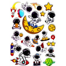 Limmy Sticker Kabartmalı Stiker Defter Planlayıcı Etiket (YQA012)-20X14CM - Moon Astranot