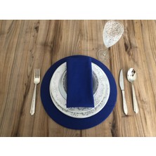Trend Yuvam Ev Tekstil Ürünleri Saks Mavi Supla 33 cm (6 Adet) (Mdf Dahil)