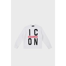 Dsquared2 Pamuklu Bisiklet Yaka Çocuk Sweat DQ0245 D002Y Sweat DQ0245