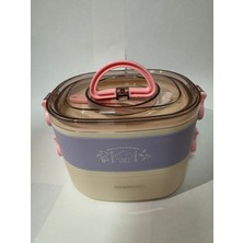 Vagonlife BL50251-2 Lunch Box Çelik Pudra-Lila