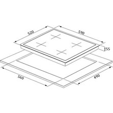 Silverline CS5335B02 60 CM Ankastre Ocak Siyah