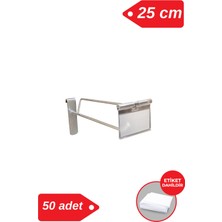 Manken İstanbul 25 cm - 50 Adet Galvaniz Etiketli Tel Pano Kancası Raf Askısı