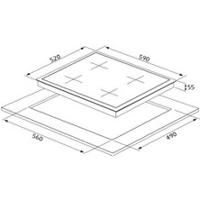 Silverline CS5349S01 Gri Ankastre Ocak