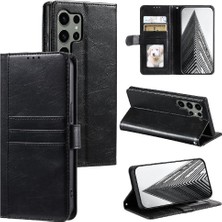 YH Mall Samsung Galaxy S23 Için Flip Case Ultra 6 Kart Yuvaları Kickstand Pu Deri (Yurt Dışından)