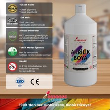 Red Rose Beyaz Akrilik Boya 1000 gr Dekoratif Hobi Amaçlı Sanatsal Canlı Renkler