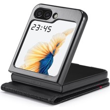 YH Mall Samsung Galaxy Z Flip6 5g Deri Folio Flip Case Tam Kart (Yurt Dışından)