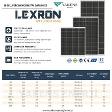 Lexron 210 Watt 12V Monokristal Güneş Paneli Lexron