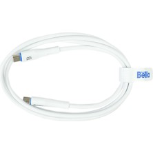 Bello BA-01 Type-C Type-C Beyaz Hızlı Şarj Data Kablosu 100W 1.2m