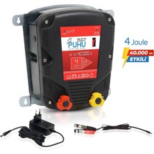 Puhu Güneş Enerjili Elektrikli Çit Cihazı (4 Joule) (40W Panel + 12V/24Ah Jel Akü)