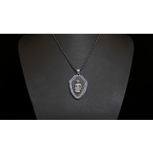Emren Jewelry 925 Ayar Gümüş Yunan Şövalye Erkek Kolye