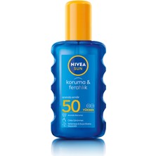 NIVEA Sun SPF50 Koruma & Ferahlık Güneş Kremi 200 ml Sprey,Çok Yüksek Güneş Koruması