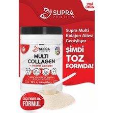 Supra Protein 5'İ 1 Arada: Multi Kolajen + Multi Vitamin Toz Formül  Balık, Sığır, Tavuk, Yumurta Kaynaklı 5 Tip Kolajen Ve Vitamin Kompleksi