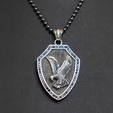 Emren Jewelry 925 Ayar Gümüş Kartal Erkek Kolye
