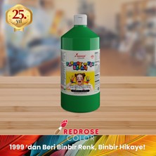 Red Rose Yeşil Parmak Boyası 1000 gr Yıkanabilir Toksik Içermez Çocuk Okul Kreş Için