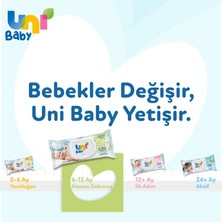 Uni Baby Hassas Dokunus Islak Mendil 12x52 (624 Yaprak)