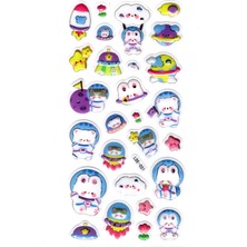 Limmy Sticker Kabartmalı Stiker Defter Planlayıcı Etiket 19 x 9 cm Astronot Kedi Ayıcık