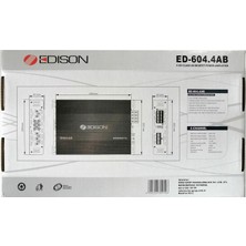 Edison Garaj Dünyası Edison Ed 604.4AB Mosfet 4 Kanal Amfi 4*60W Rms 3000W Maksimum Güç