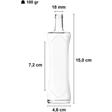 Afracam 100 ml Şeffaf Piramit Sosluk Kilitli Siyah Kapaklı Kavisli Cam Şişe