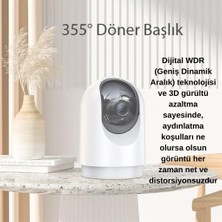 Polham Hc Full Hd Gece Görüşlü Wifi Bağlantılı Cctv-Ptz Iç Mekan Ses Görüntü Güvenlik Kamerası, İP65