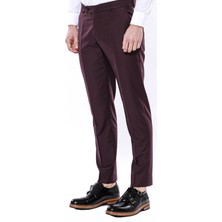 Wessi Desensiz Bordo Erkek Kumaş Pantolon - Wessi