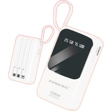 Pineng 10.000 Mah 4 Kablolu Ledli Powerbank PN-560