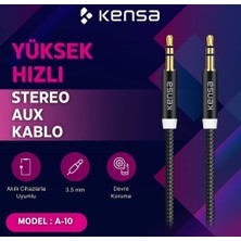 Kensa Aux Ses Kablosu Ultra Güçlü ve Dayanıklı