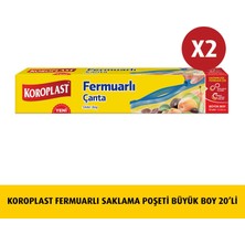 Koroplast Fermuarlı Saklama Poşeti Büyük  Boy  10LUX 2 Ad