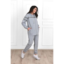 Koza Kadın Sim Detaylı  Büyük Beden Eşofman Takımı 3671-23