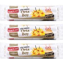 Koroplast Vanilya Kokulu, Büzgülü Orta Boy Çöp 15LIX3 Ad