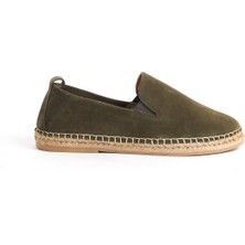 Mubiano Summer Erkek Jüt Taban Haki Süet Loafer -MSSR1120-HK