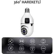 Yoosee Çift Kameralı Full Hd Ampule Takılabilir Kablosuz Uzaktan Izleme Wifi Güvenlik Kamerası