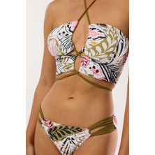 Ayyıldız 4614 Beyaz Bustiyer Bikini Takımı
