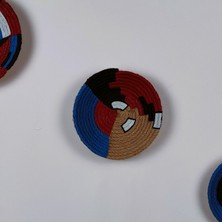My Work Shop El Yapımı 3'lü Duvar Tabağı ,etnik Desenli Iç ve Dış Mekan Duvar Dekor Seti