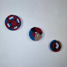 My Work Shop El Yapımı 3'lü Duvar Tabağı ,etnik Desenli Iç ve Dış Mekan Duvar Dekor Seti