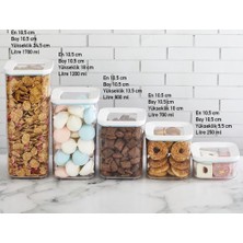 Morlimon Premium Kare Saklama Kabı 5'li Set