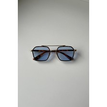 Falan Eyewear Serre Kadın Güneş Gözlüğü Leopar-Mavi