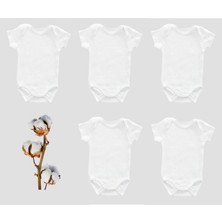 Outdoor One Bebek Basic Zıbın %100 Pamuk Penye Zarf Yaka 5 Li Body Zıbın Yenidoğan 3 Ay 6 Ay 9 Ay 12 Ay