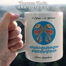 Hediyeci Market Ikizler Burcu Erkeğine Özel Beyaz Kupa Bardak - HMK-00107-06