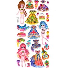 Limmy Sticker Kabartmalı Stiker Defter, Planlayıcı Etiket (LIMYL-031)-17X9CM- Renkli Model Giydirme