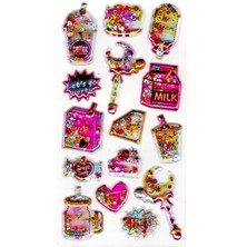 Limmy Sticker Kabartmalı Sticker Defter, Planlayıcı Etiket (PULLU-817) - 17X9 cm - Içecek Parti