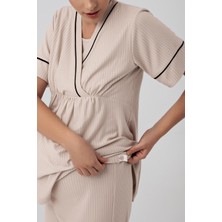 Artış Collection Kısa Kollu Esnek Viskon Hamile Pijama Takımı 16202