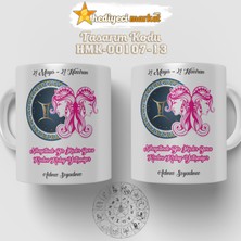 Hediyeci Market Ikizler Burcu Kadınına Özel Beyaz Kupa Bardak - HMK-00107-13