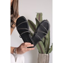 Elit Shoes Arianna  El Yapımı Taş Detaylı Kadın Terlik