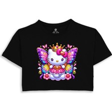 EZ Design Hello Kitty Baskılı Crop Tshirt